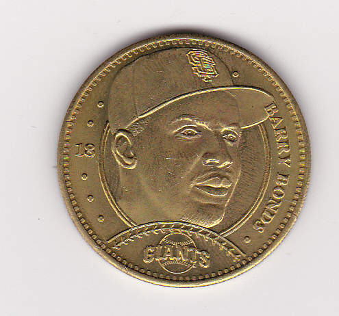 1997 Pinnacle Mint Coins Brass #18 Barry Bonds - NM-MT - The