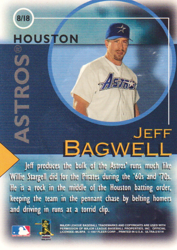 1997 Ultra Fame Game #8 Jeff Bagwell back image