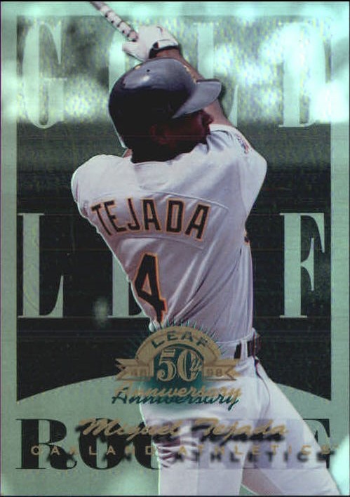 1998 Donruss Prized Collections Leaf #385 Miguel Tejada GLR