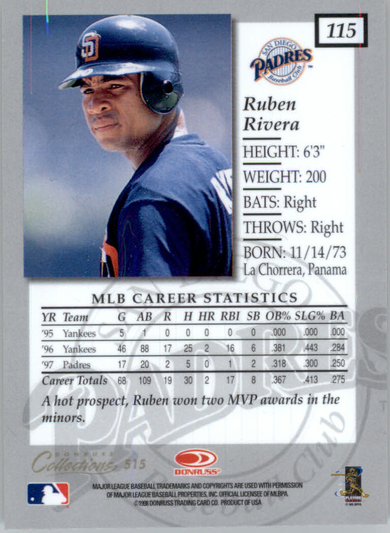 1998 Donruss Collections Baseball "Main Set" Base Cards - Picture 95 of 189