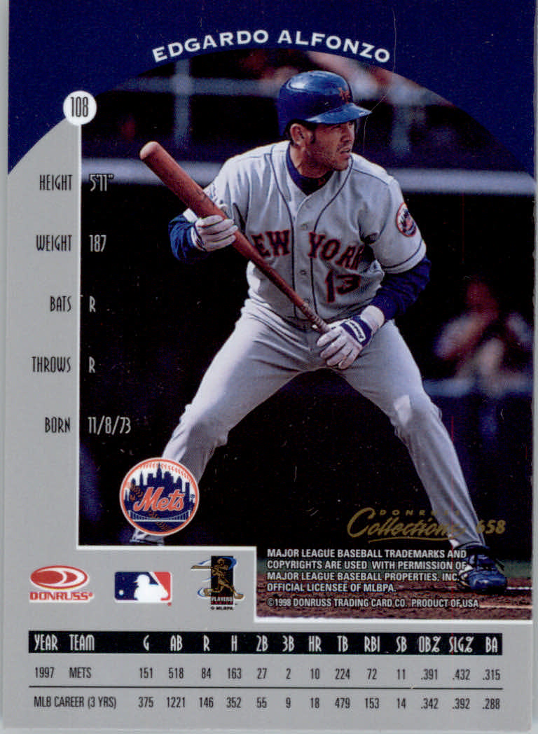 1998 Donruss Collections Baseball "Main Set" Base Cards - Picture 183 of 189