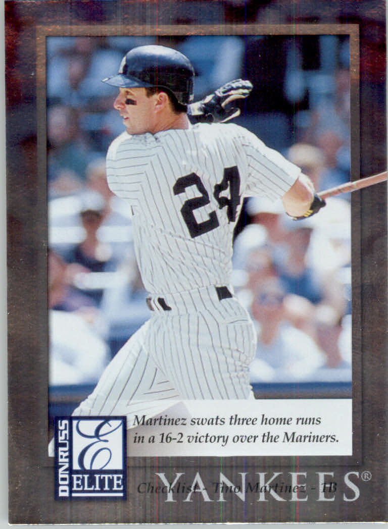 1998 Donruss Elite Baseball "Main Set" Cards #1 to #150 - Picture 300 of 301