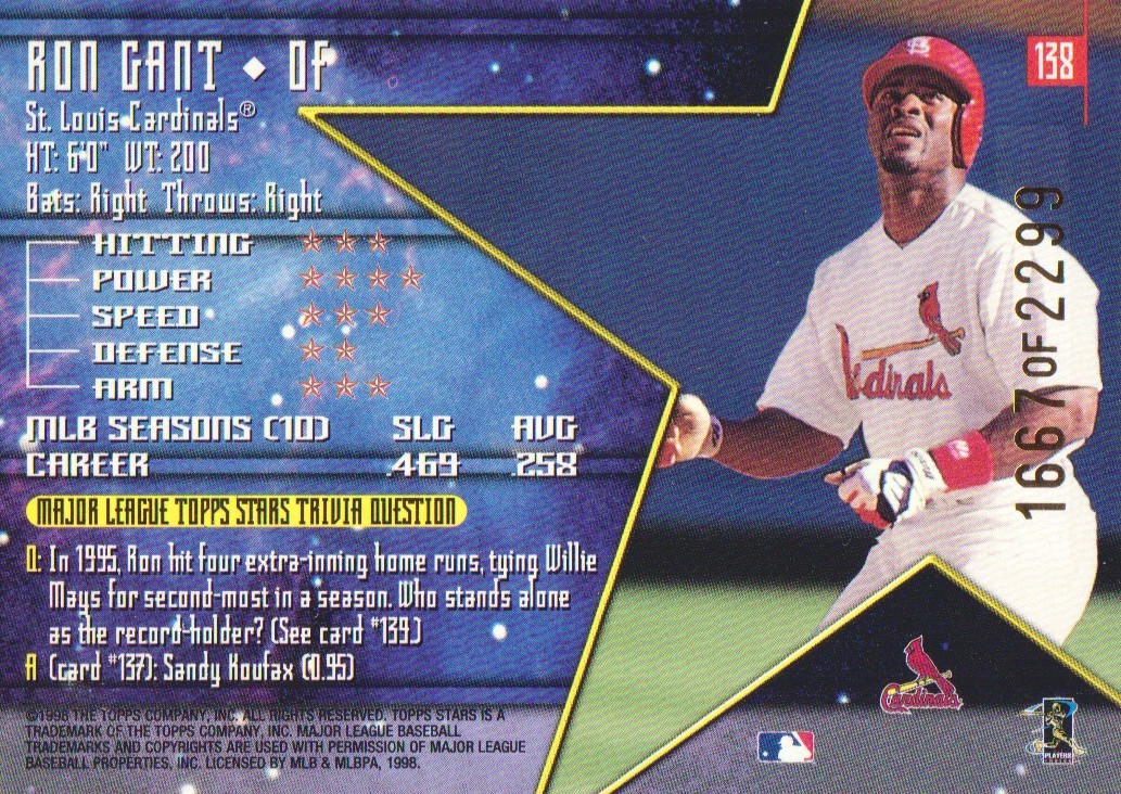 1998 Topps Stars Gold Parallel Baseball Cards Pick From List eBay