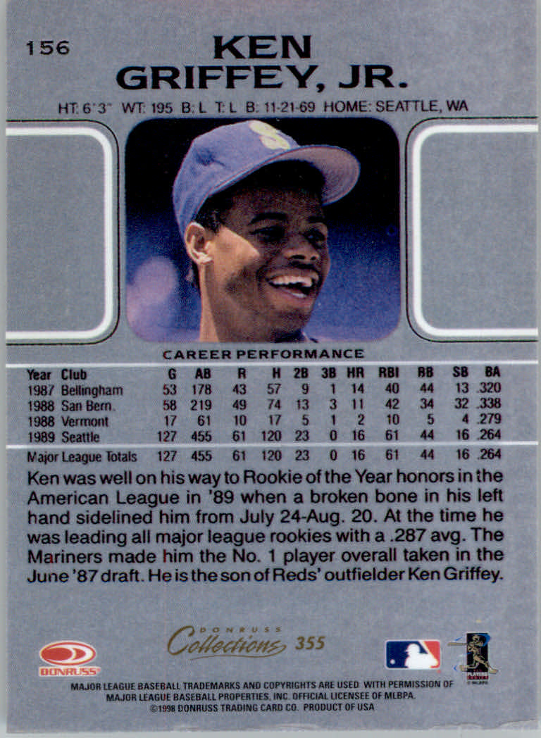 1998 Donruss Collections Baseball "Main Set" Base Cards - Picture 161 of 189