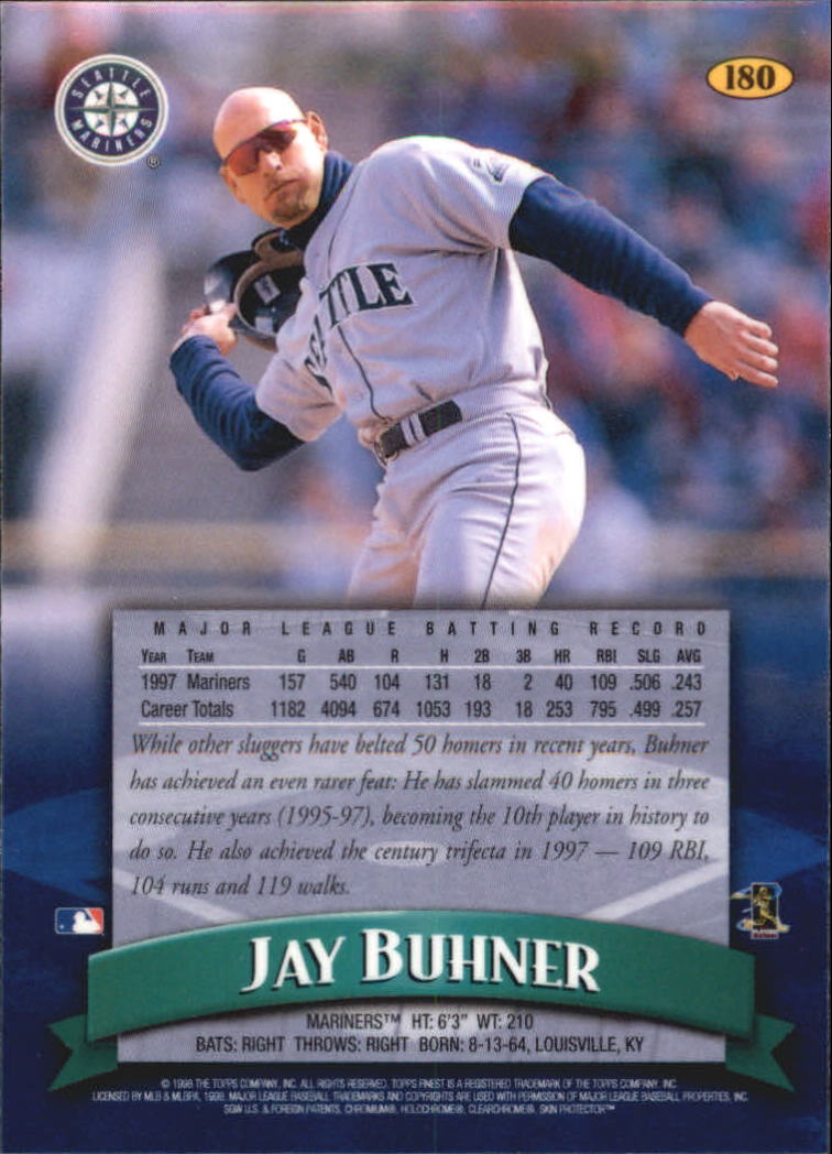1998 Finest #180 Jay Buhner back image