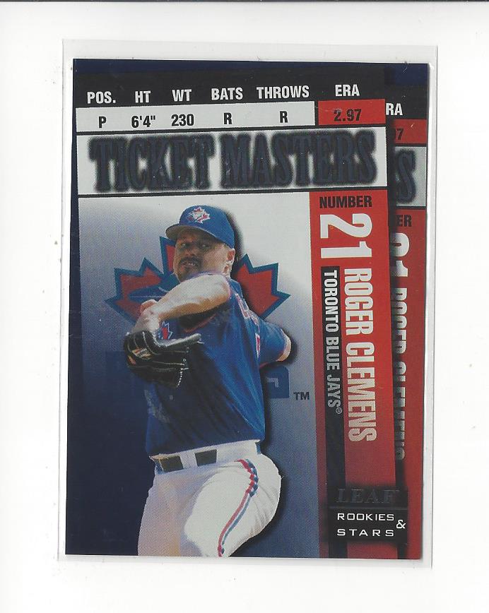 1998 Leaf Rookies and Stars Ticket Masters #14 R.Clemens/J.Cruz Jr.