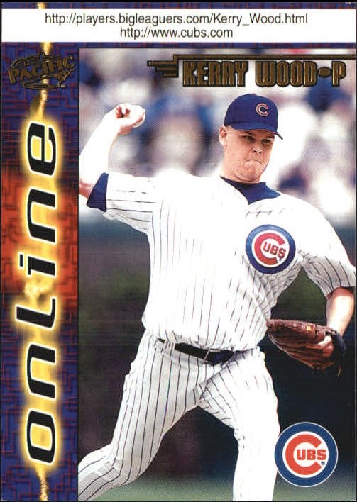 1998 Pacific Online Web Cards #157B Kerry Wood Pitching Close-Up