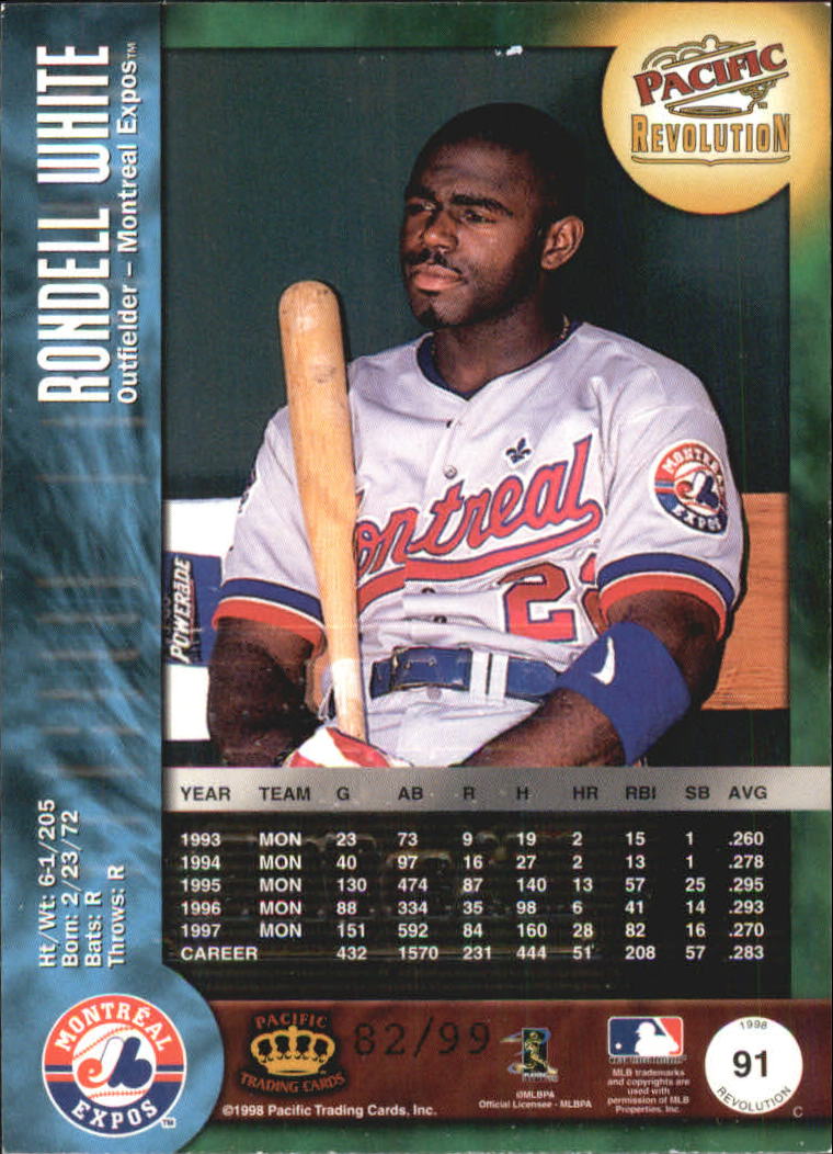 1998 Revolution Shadow Series #91 Rondell White back image