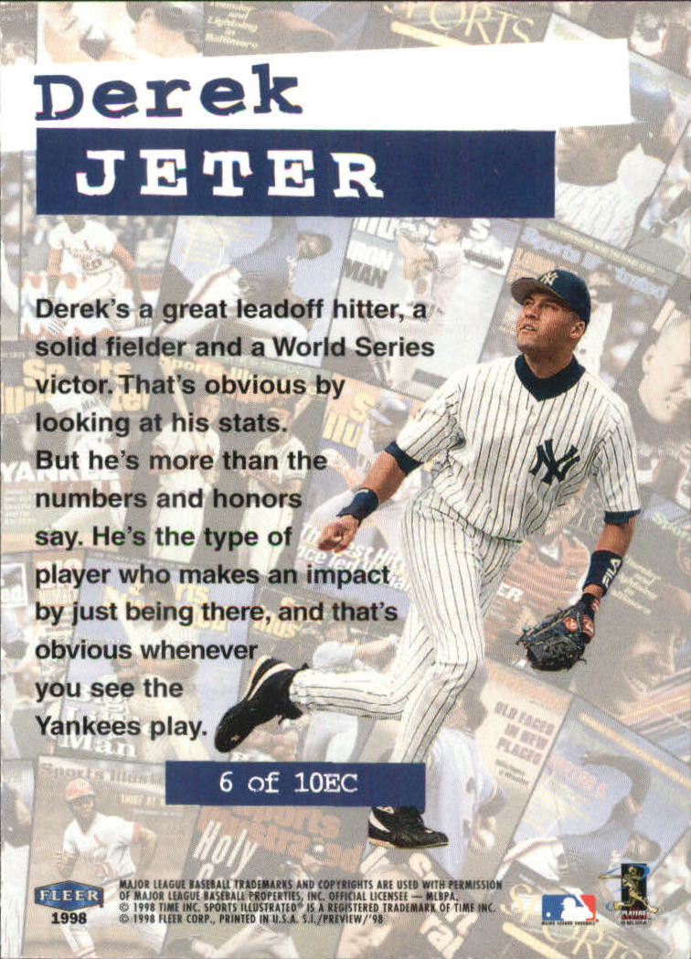 1998 Sports Illustrated Editor's Choice #EC6 Derek Jeter back image