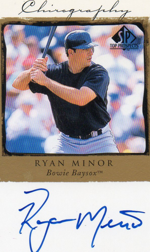 1999 SP Top Prospects Chirography #RYM Ryan Minor
