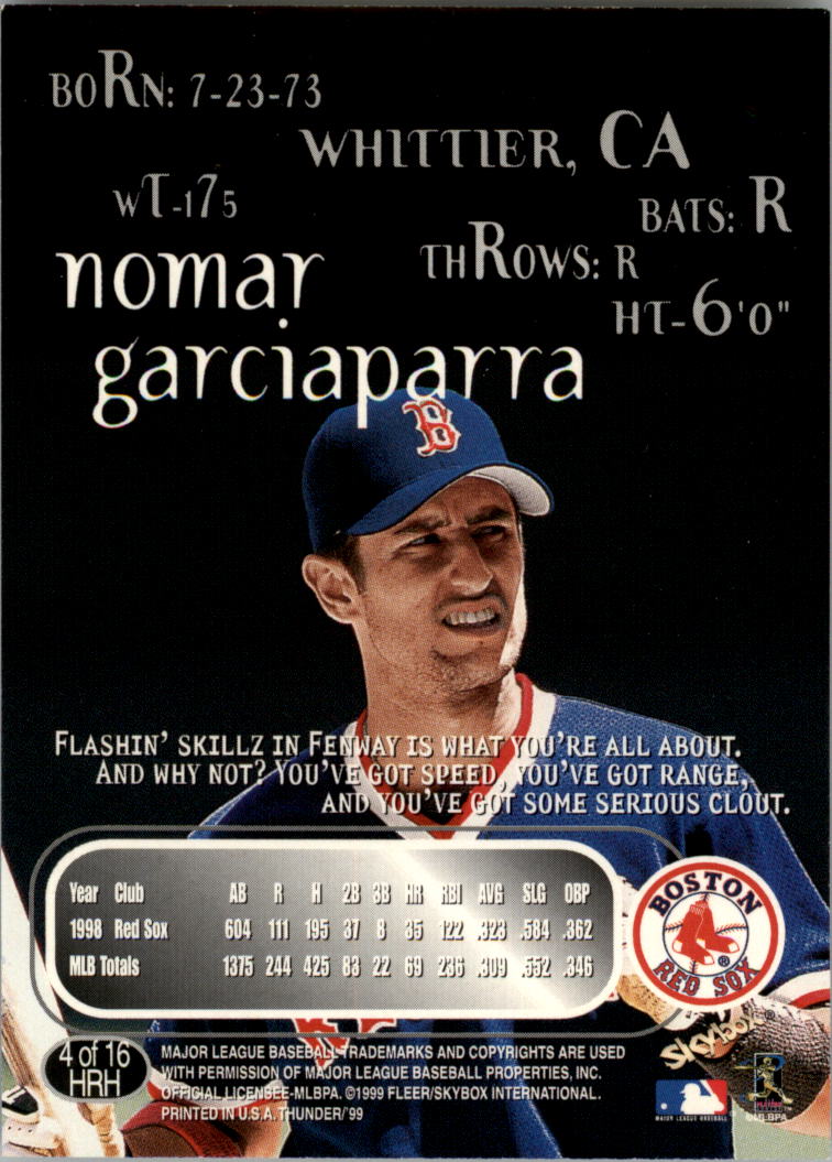 Nomar Garciaparra Baseball Stats by Baseball Almanac