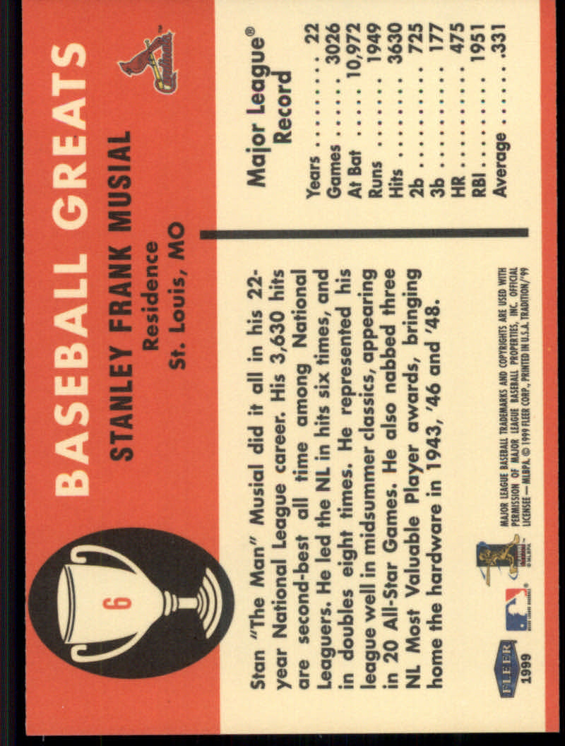 1999 Fleer Tradition Baseball "Vintage '61" Insert Cards - Picture 13 of 101