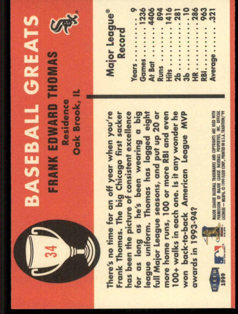 1999 Fleer Tradition Baseball "Vintage '61" Insert Cards - Picture 69 of 101