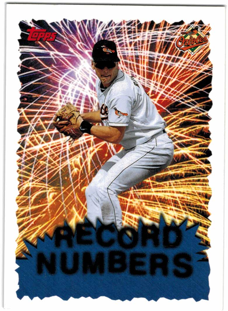 1999 Topps Record Numbers #RN9 Cal Ripken - w/o Foil Stamping - NrMt+ ...