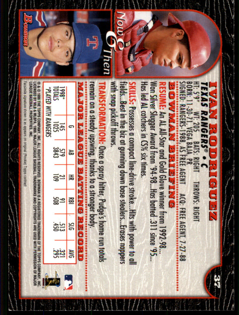 1999 Bowman Baseball "Main Set" Base Cards #1 to #220 - Picture 71 of 425
