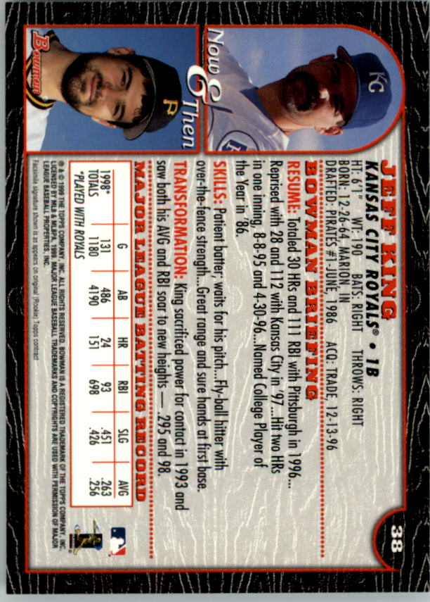 1999 Bowman Baseball Card Pick (Base) 1-253 - Bild 77 von 499