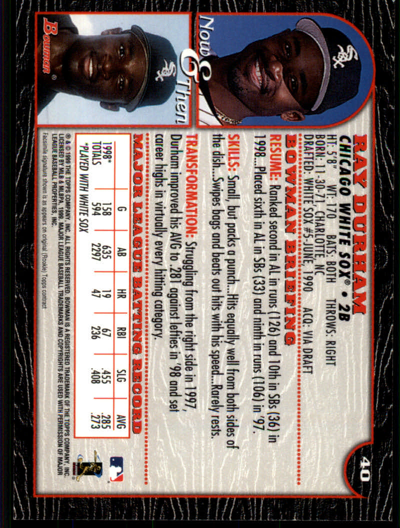 1999 Bowman Baseball "Main Set" Base Cards #1 to #220 - Picture 77 of 425