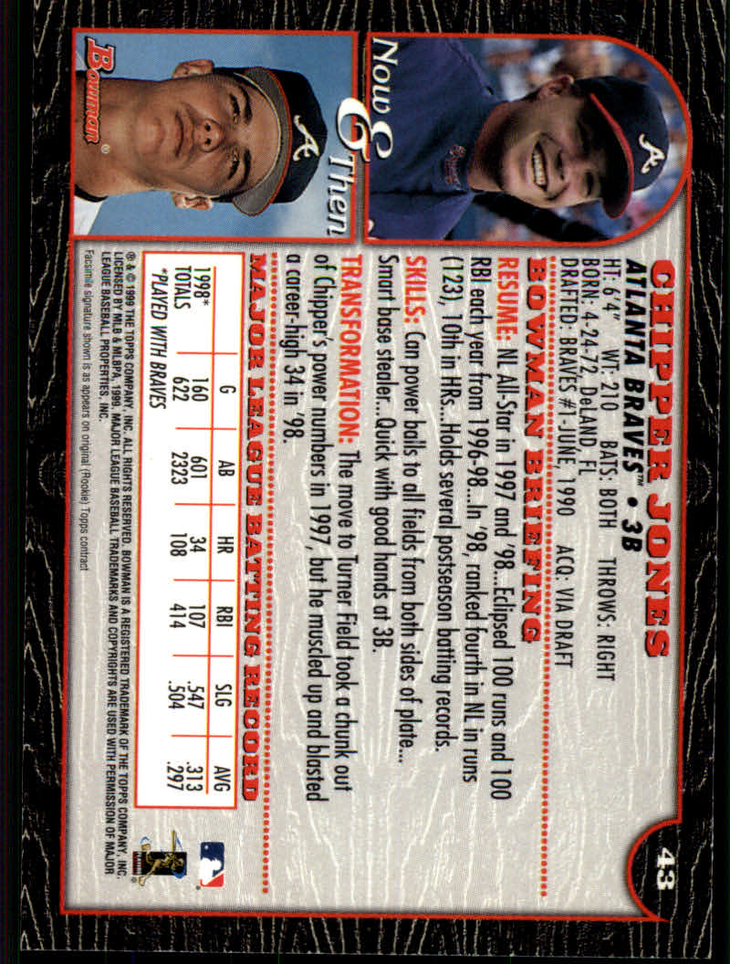 1999 Bowman Baseball "Main Set" Base Cards #1 to #220 - Picture 83 of 425