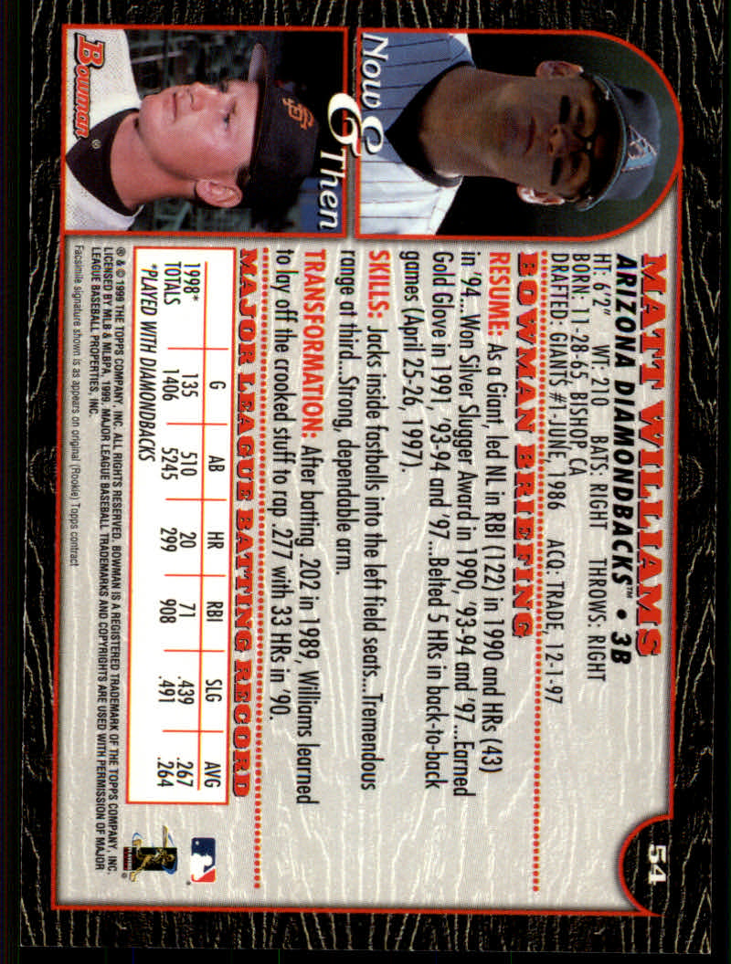1999 Bowman Baseball "Main Set" Base Cards #1 to #220 - Picture 101 of 425