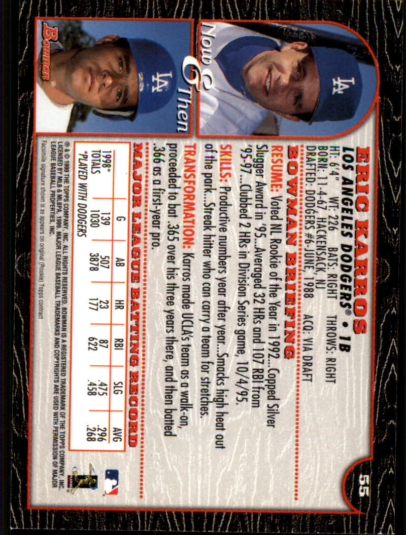 1999 Bowman Baseball "Main Set" Base Cards #1 to #220 - Picture 103 of 425