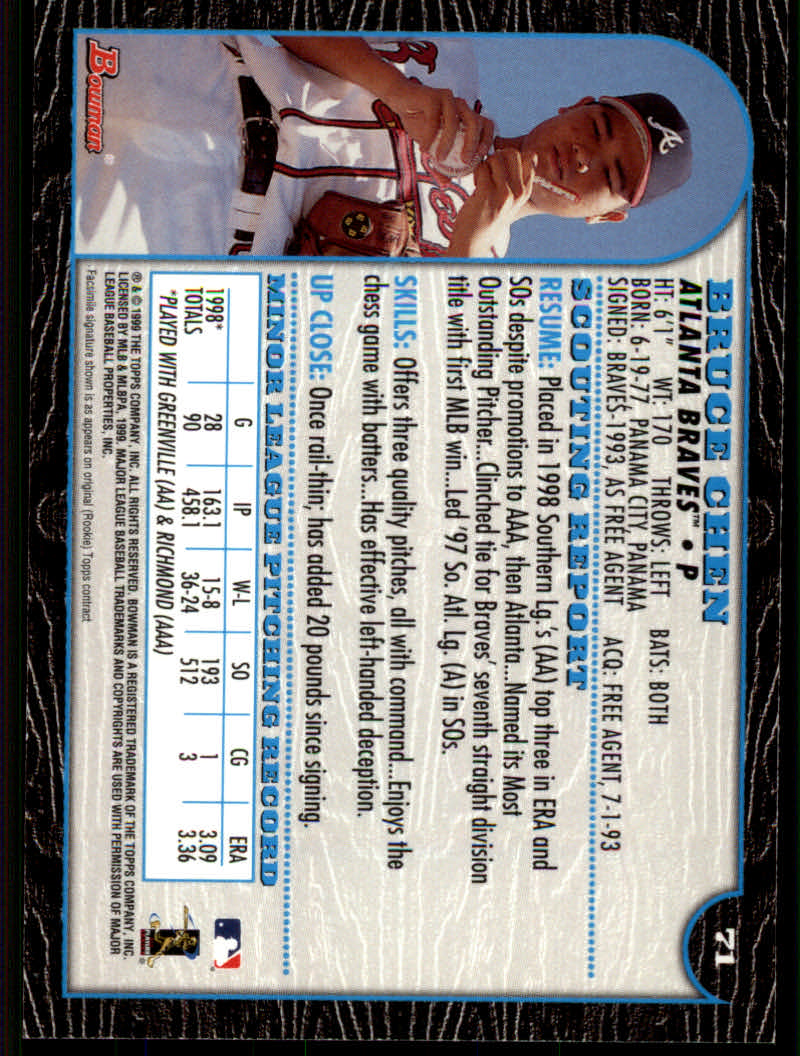 1999 Bowman Baseball "Main Set" Base Cards #1 to #220 - Picture 135 of 425
