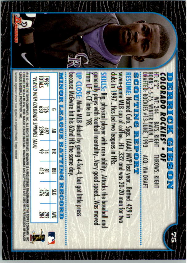 1999 Bowman Baseball Card Pick (Base) 1-253 - Bild 151 von 499