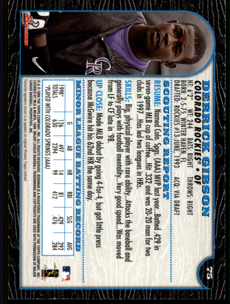 1999 Bowman Baseball "Main Set" Base Cards #1 to #220 - Picture 143 of 425