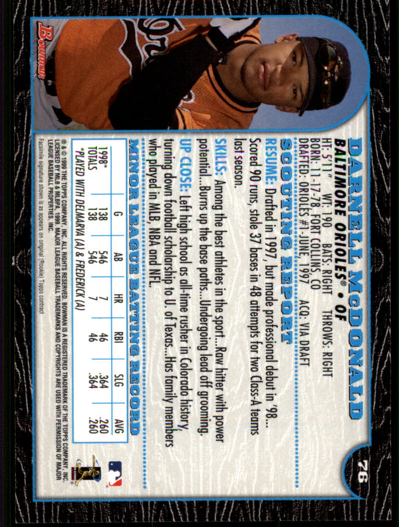 1999 Bowman Baseball "Main Set" Base Cards #1 to #220 - Picture 145 of 425