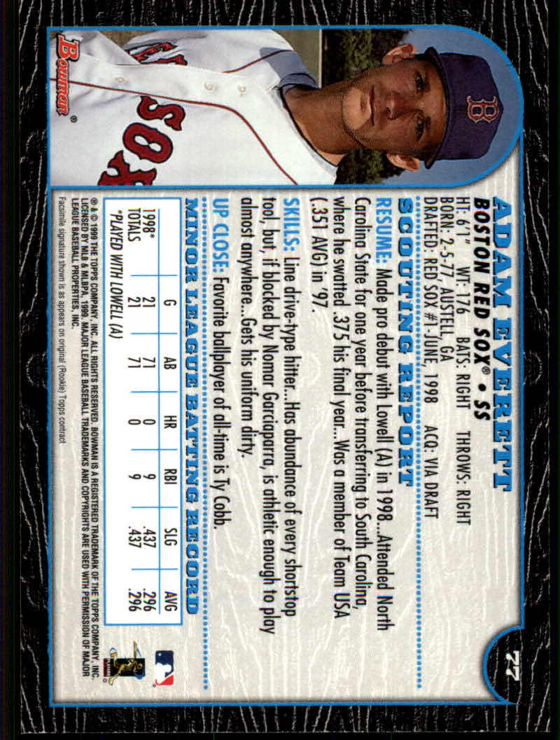 1999 Bowman Baseball "Main Set" Base Cards #1 to #220 - Picture 147 of 425