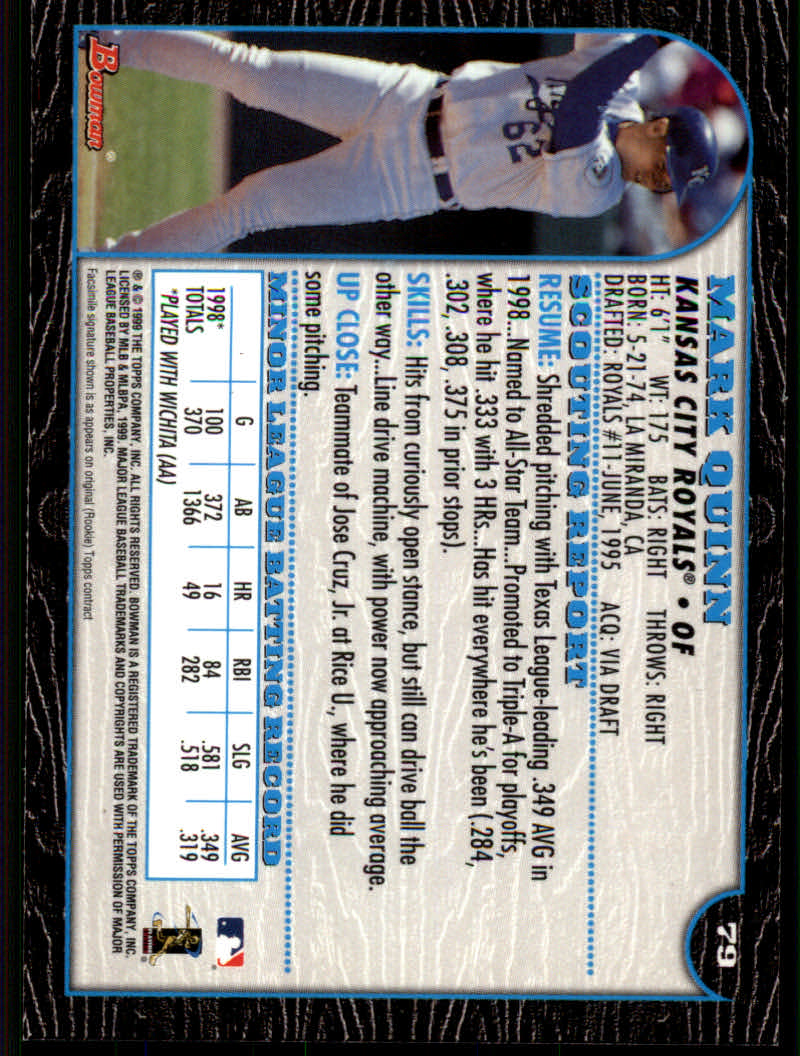 1999 Bowman Baseball "Main Set" Base Cards #1 to #220 - Picture 151 of 425