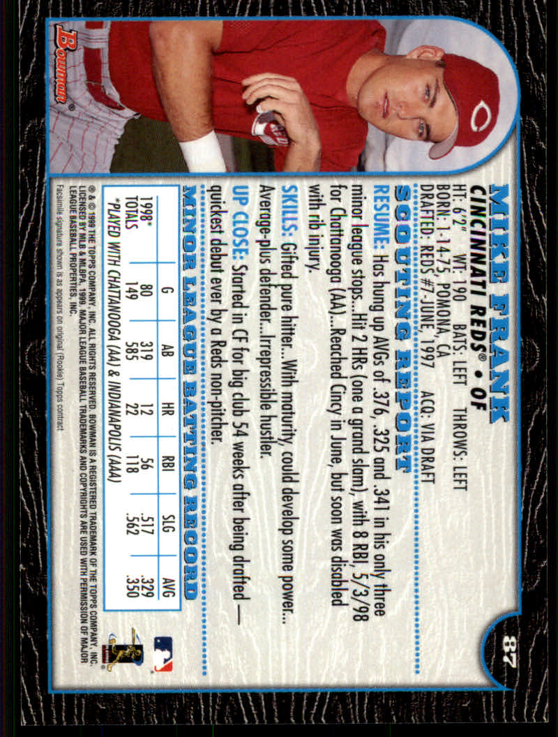 1999 Bowman Baseball "Main Set" Base Cards #1 to #220 - Picture 167 of 425