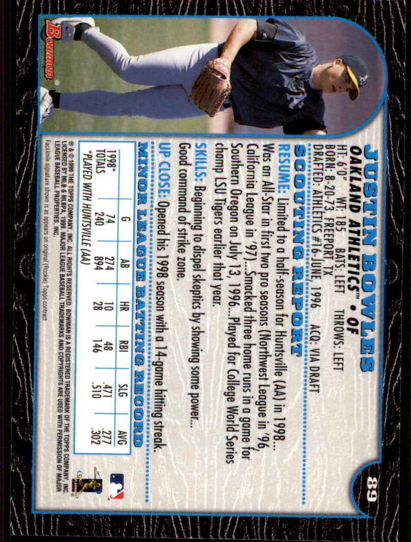 1999 Bowman Baseball "Main Set" Base Cards #1 to #220 - Picture 171 of 425