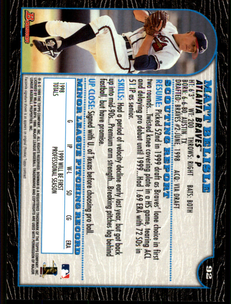 1999 Bowman Baseball "Main Set" Base Cards #1 to #220 - Picture 177 of 425