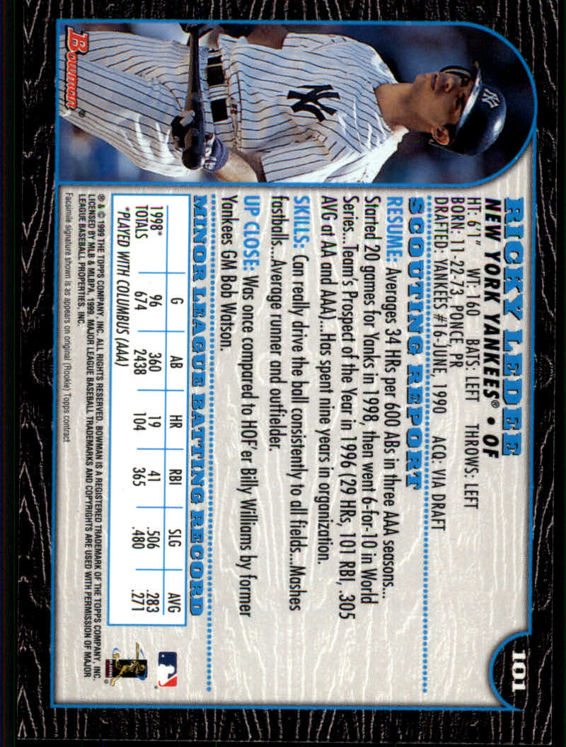 1999 Bowman Baseball "Main Set" Base Cards #1 to #220 - Picture 195 of 425