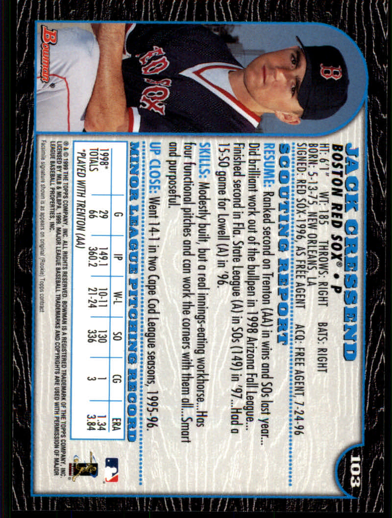 1999 Bowman Baseball "Main Set" Base Cards #1 to #220 - Picture 197 of 425