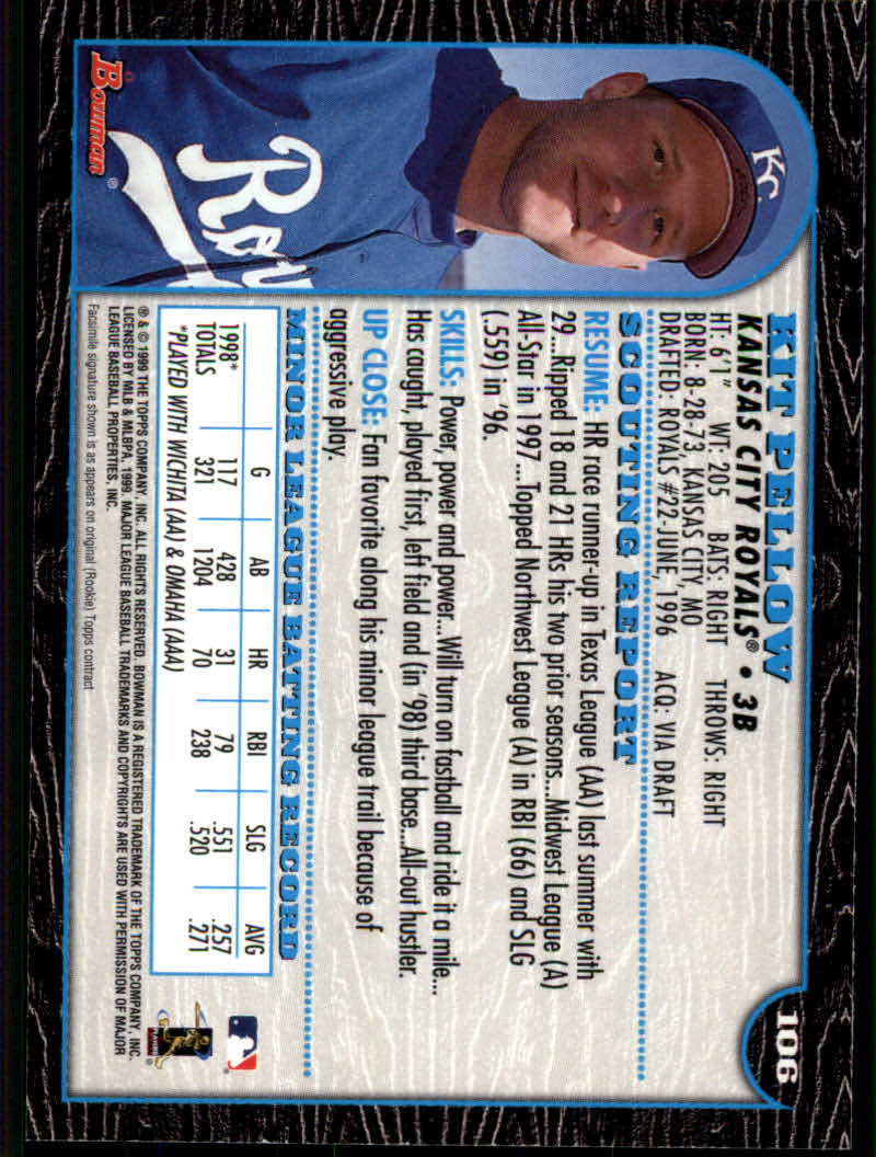 1999 Bowman Baseball "Main Set" Base Cards #1 to #220 - Picture 203 of 425