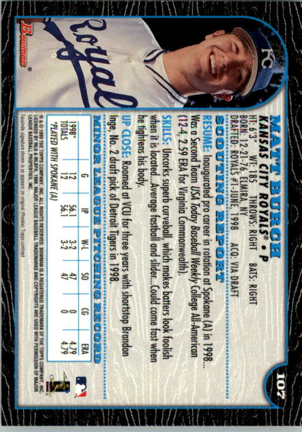 1999 Bowman Baseball Card Pick (Base) 1-253 - Bild 215 von 499