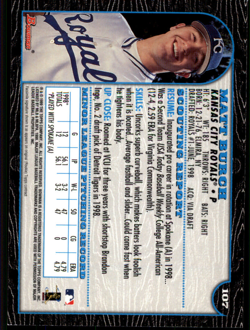 1999 Bowman Baseball "Main Set" Base Cards #1 to #220 - Picture 205 of 425
