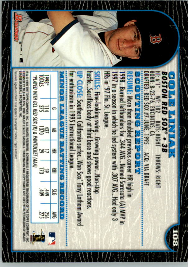 1999 Bowman Baseball Card Pick (Base) 1-253 - Bild 217 von 499