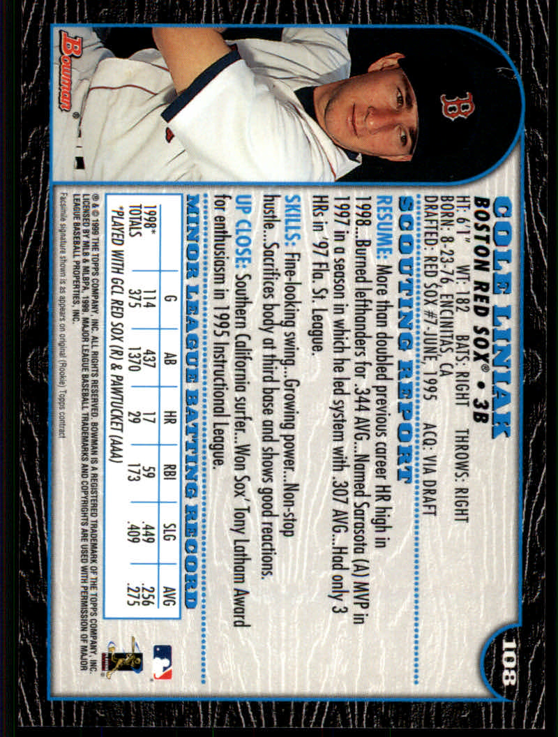 1999 Bowman Baseball "Main Set" Base Cards #1 to #220 - Picture 207 of 425