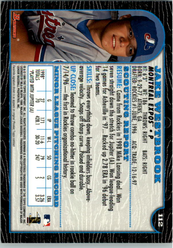 1999 Bowman Baseball Card Pick (Base) 1-253 - Bild 225 von 499