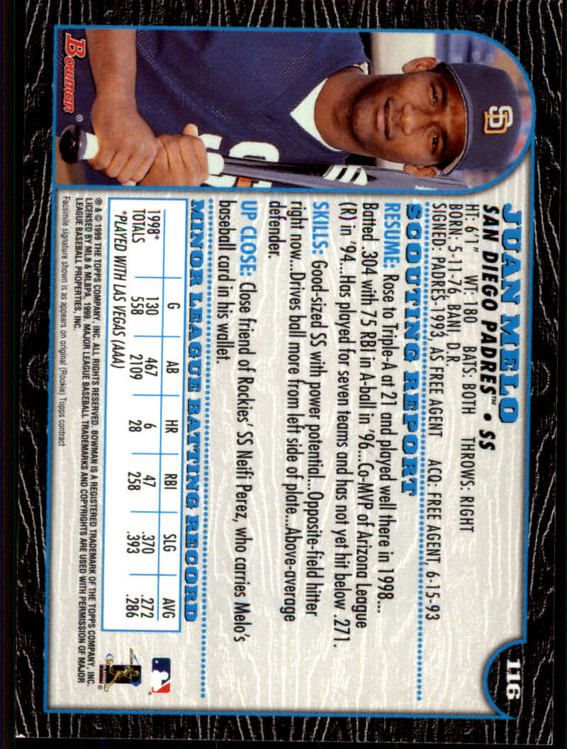 1999 Bowman Baseball "Main Set" Base Cards #1 to #220 - Picture 221 of 425