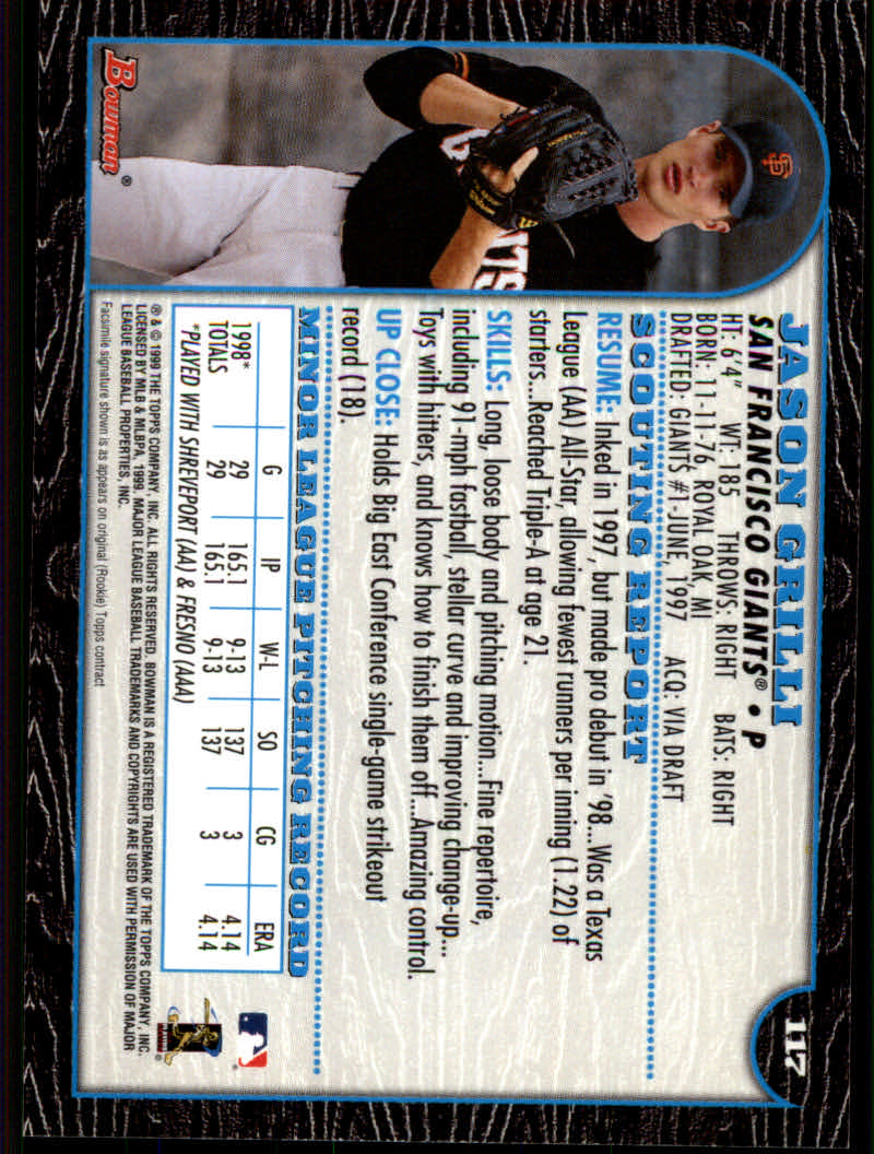 1999 Bowman Baseball "Main Set" Base Cards #1 to #220 - Picture 223 of 425