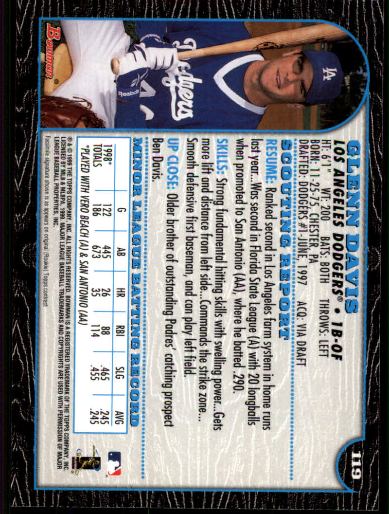 1999 Bowman Baseball "Main Set" Base Cards #1 to #220 - Picture 227 of 425