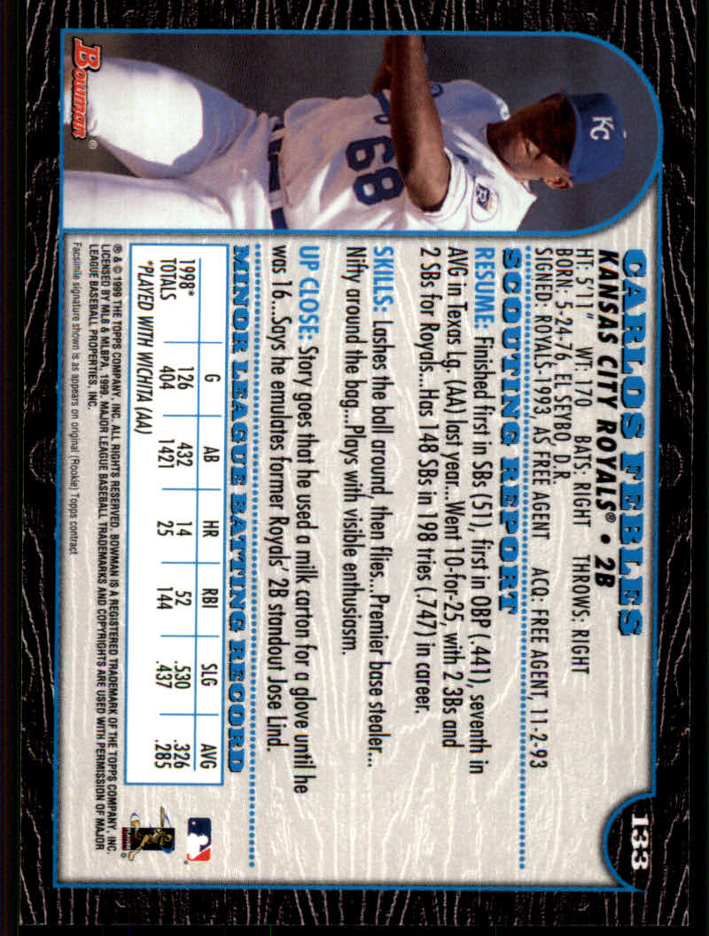 1999 Bowman Baseball "Main Set" Base Cards #1 to #220 - Picture 253 of 425