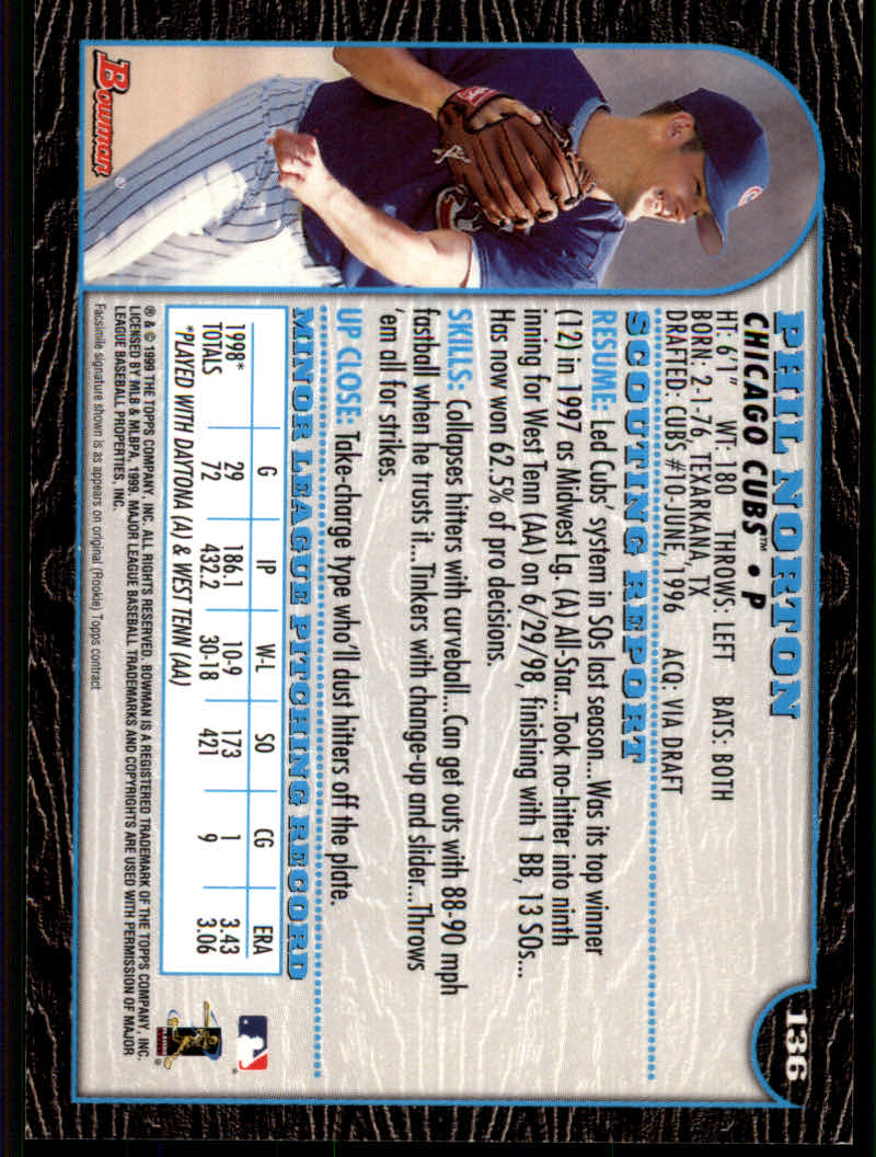 1999 Bowman Baseball "Main Set" Base Cards #1 to #220 - Picture 259 of 425