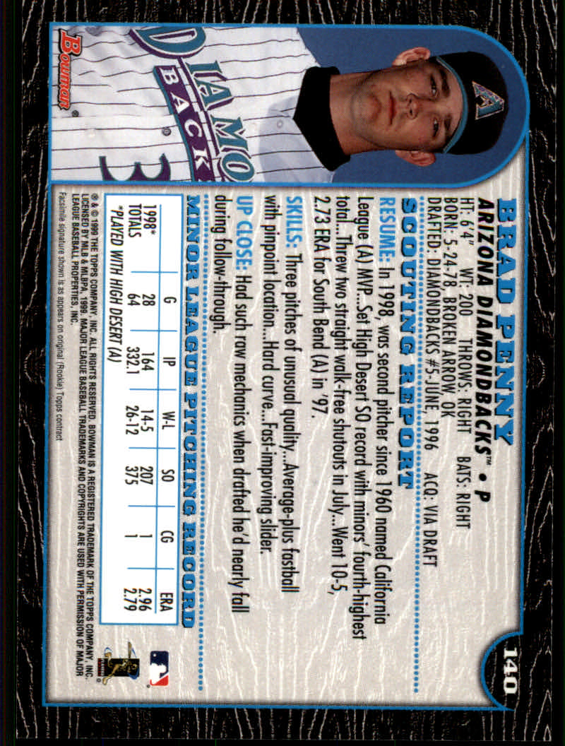 1999 Bowman Baseball "Main Set" Base Cards #1 to #220 - Picture 267 of 425