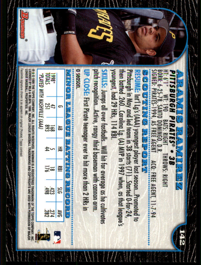 1999 Bowman Baseball "Main Set" Base Cards #1 to #220 - Picture 271 of 425
