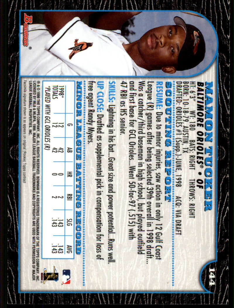 1999 Bowman Baseball "Main Set" Base Cards #1 to #220 - Picture 275 of 425