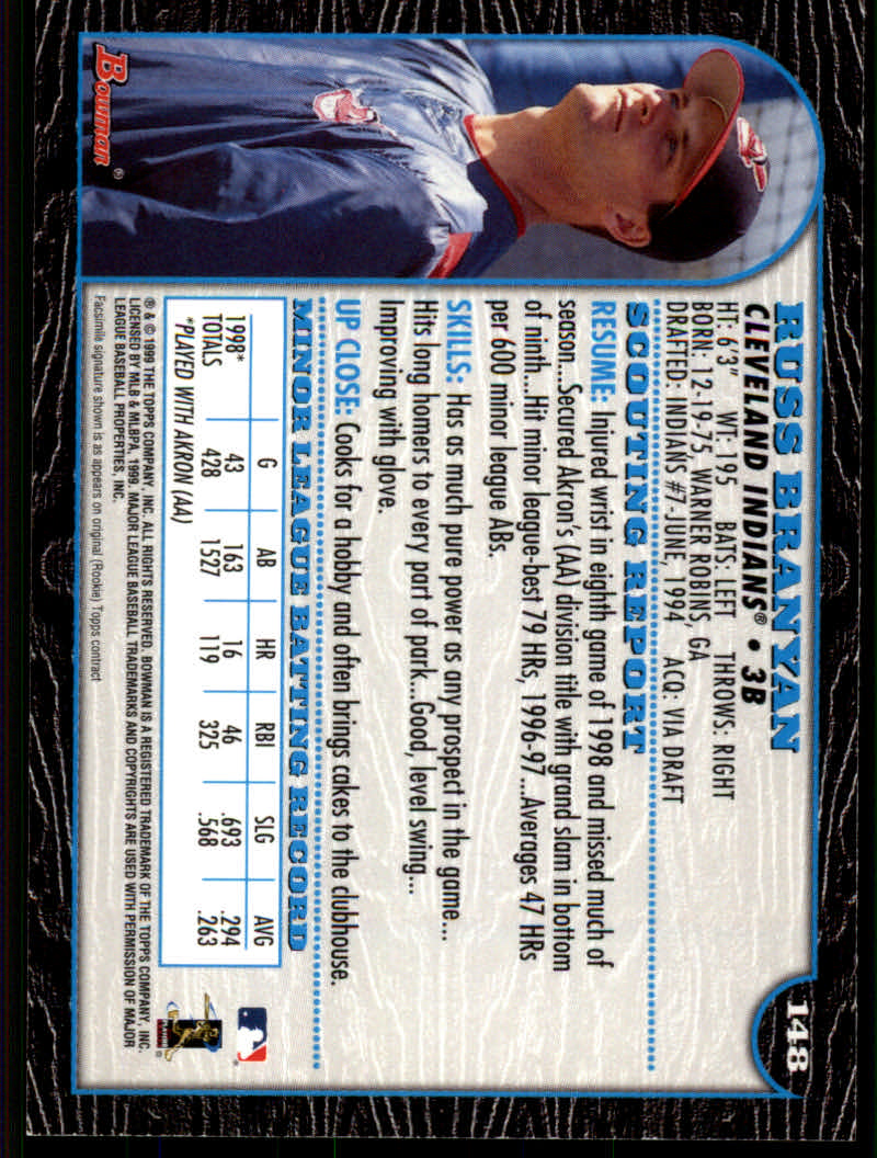 1999 Bowman Baseball "Main Set" Base Cards #1 to #220 - Picture 283 of 425